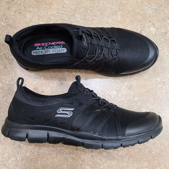 Skechers Women's Black Memory Foam Slip On Comfort Sneakers Shoes Size 9 - Picture 10 of 10